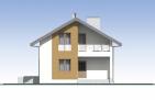 Проект индивидуального одноэтажного жилого дома с мансардой, террасой и балконом